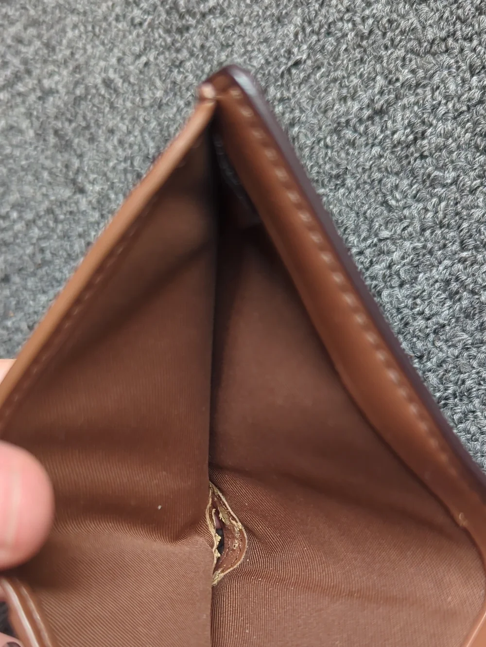 Coach Brown Leather & Signature Canvas Wallet with Gold Logo